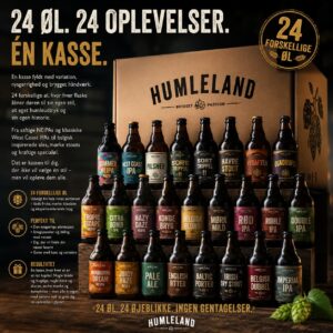Her ser du et bundle af 24 forskellige øl
